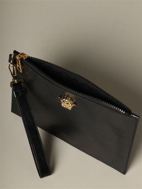 versace black clutch|Versace bag price.